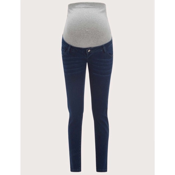 SHEIN brand size small dark denim maternity jeans